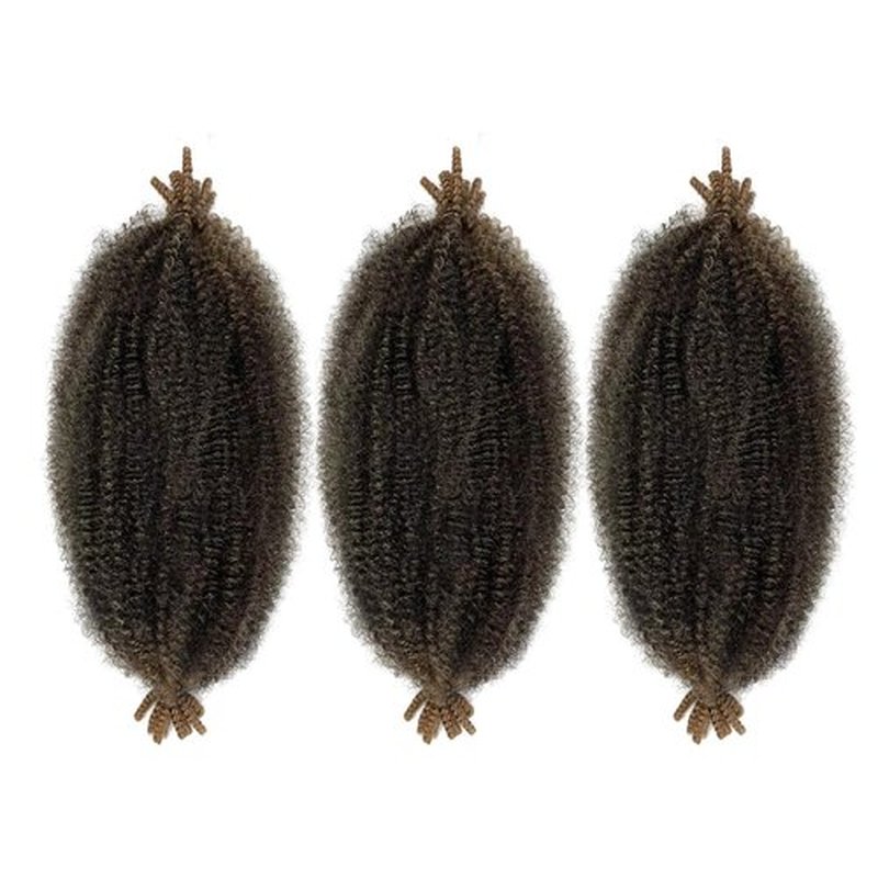 Marley Twist Braiding Hair, Pre-Separated Springy Afro Twist Hair Kinky Twist Crochet Hair Braids for Distressed Soft Locs Spring Twist Hair for Women (T27, 12 Inch(Pack of 3))