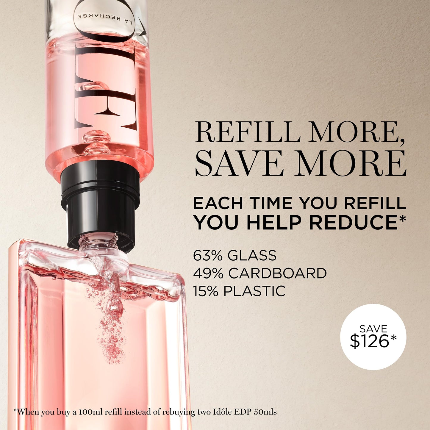 Lancôme Idôle Eau de Parfum - Long Lasting Fragrance with Notes of Bergamont, Jasmine & Vanilla - Fresh & Floral Women's Perfume - 3.4 Fl Oz