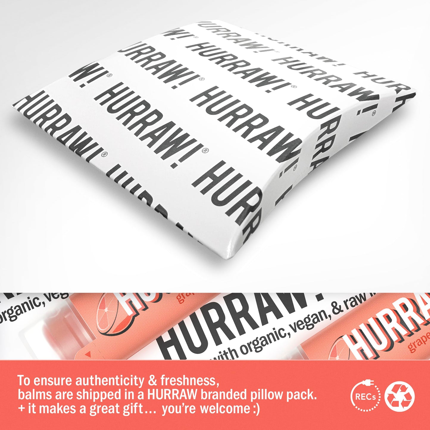 Hurraw! Grapefruit Lip Balm, 2 Pack: Organic, Certified Vegan, Cruelty and Gluten Free. Non-GMO, 100% Natural Ingredients. Bee, Shea, Soy and Palm Free. Made in USA