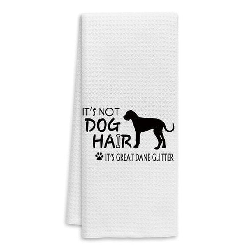 It’s Not Dog Hair It’s Great Dane Glitter Hand Towels Kitchen Towels Dish Towels,Fall Funny Dog Decor Towels,Dog Lovers Dog Mom Girls Women Gifts