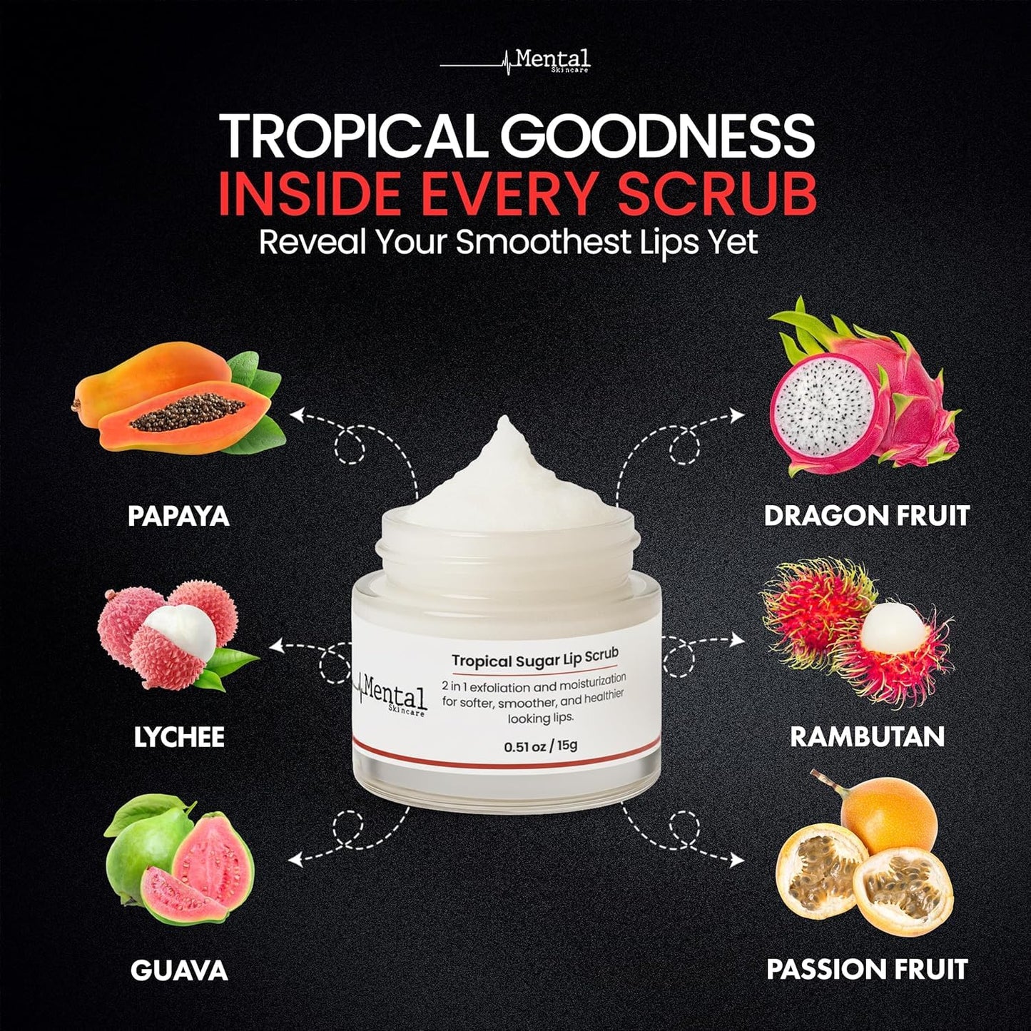 Coconut Sugar Lip Scrub – Gentle Exfoliator for Dark, Dry & Chapped Lips