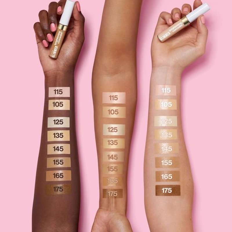 Revlon Glimmer Correcting Concealer, Liquid Under Eye Concealer, Made with Caffeine, Vitamin C, & Stevioside, 105 Neutralizer, 0.3 fl oz
