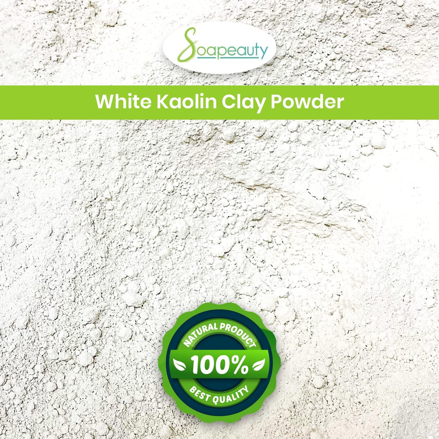 Soapeauty WHITE KAOLIN CLAY Powder | Cosmetic Grade 100% Natural | Facials, Face Mask, Soap Making, Bath Bomb | aka White Clay Powder, China Clay Powder | (1 OZ)