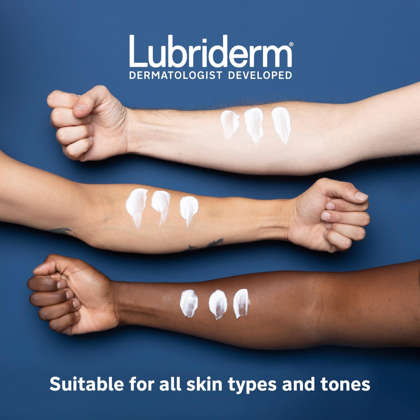 Lubriderm Fragrance Free Daily Moisture Lotion + Pro-Ceramide, Shea Butter & Glycerin, Face, Hand & Body Lotion for Sensitive Skin, Hydrating Lotion for Healthier-Looking Skin, 6 fl. oz, 6 Pack