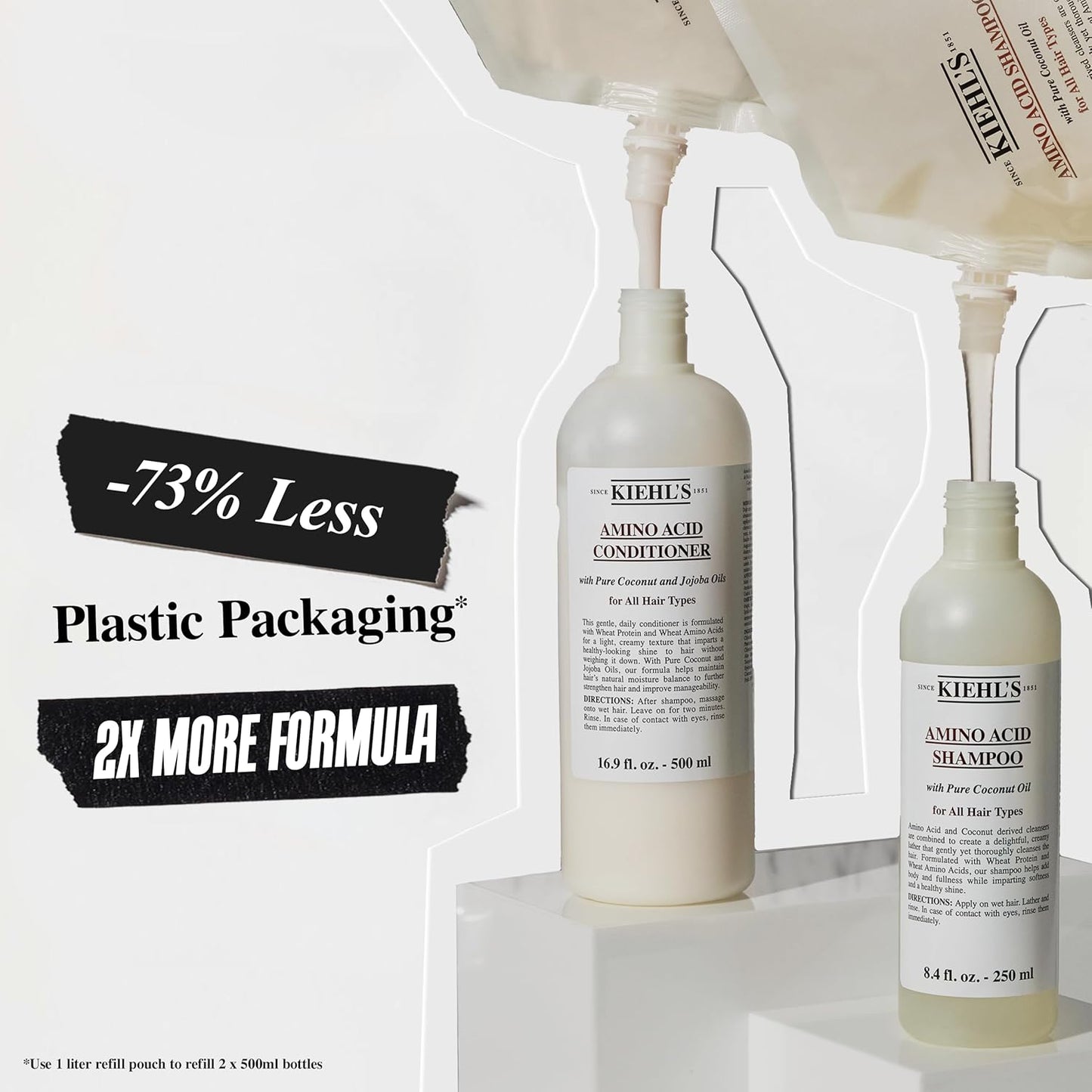 Kiehl's Amino Acid Conditioner, Strengthening and Moisturizing Hair Treatment, with Amino Acids, Jojoba and Coconut Oil to Improve Manageability and Added Shine, Suitable for All Hair Types