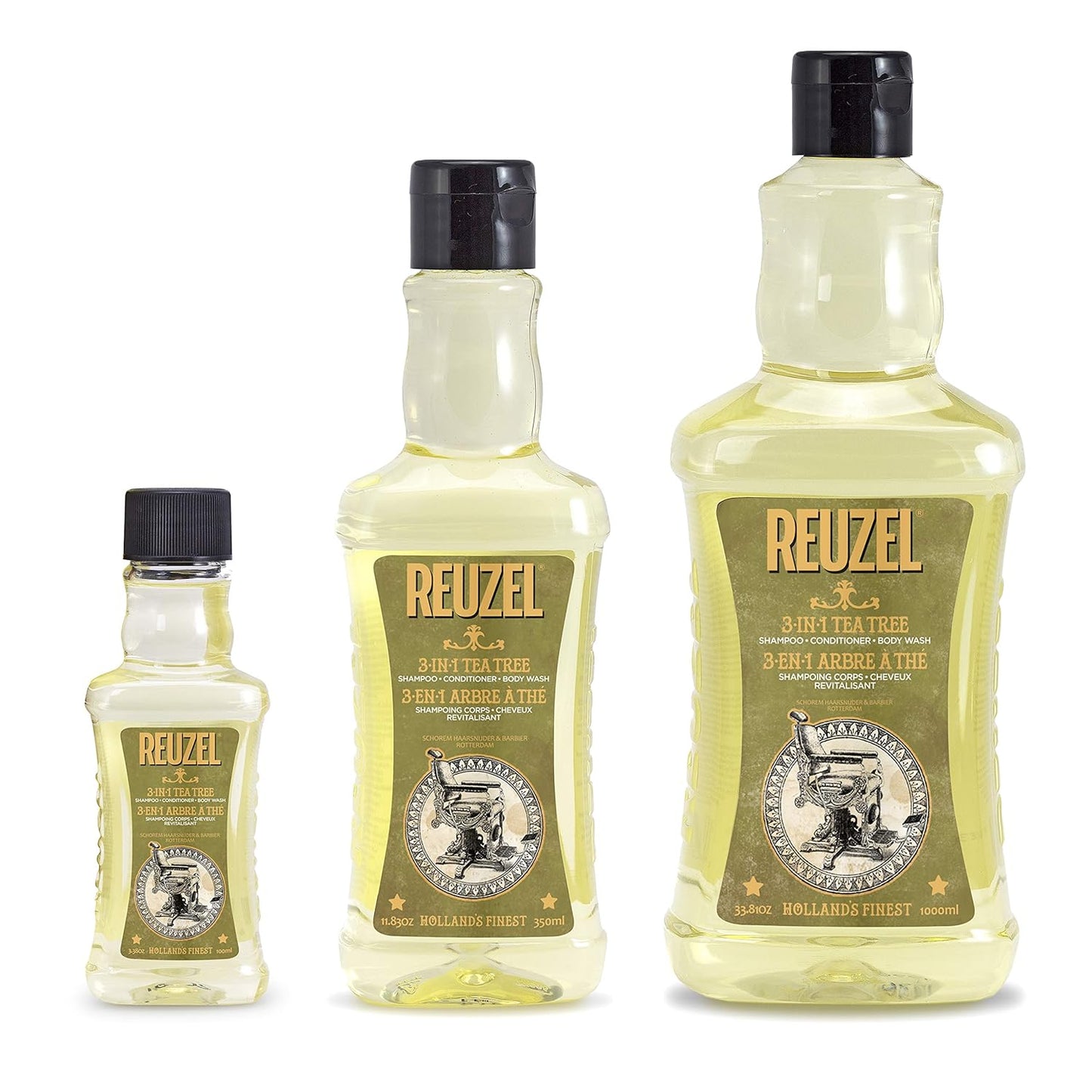 Reuzel 3-In-1 Tea Tree Shampoo, Cleanses Hair and Body