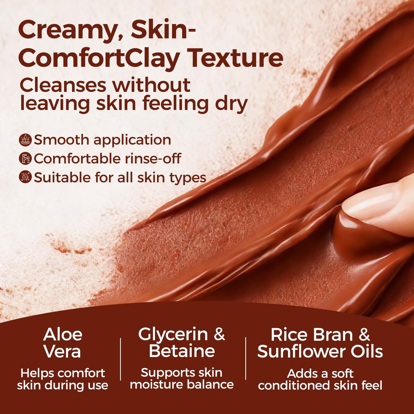 BIWQTY Australian Red Clay Face Mask, Mineral-Rich Detox Mud Mask with Kakadu Plum & Desert and Rainforest Lime Extracts, Gentle Exfoliation, For All Skin Types, 3.52 oz / 100 mL (1 pack)