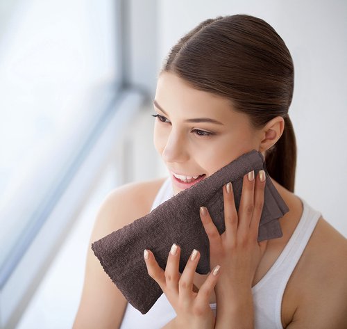 Towel and Linen Mart 100% Cotton - Wash Cloth Set - Flannel Face Cloths, Highly Absorbent and Soft Feel Fingertip Towels (Grey) (Grey, 12) (Grey, Pack of 12)