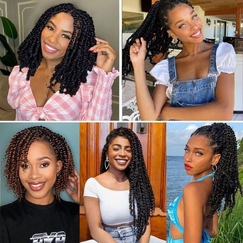 9 Packs Passion Twist Crochet Hair 12 Inch Pre-twisted Passion Twist Hair Pre Looped Crochet Braids Hair for Women Girls(12Inch,27/613)