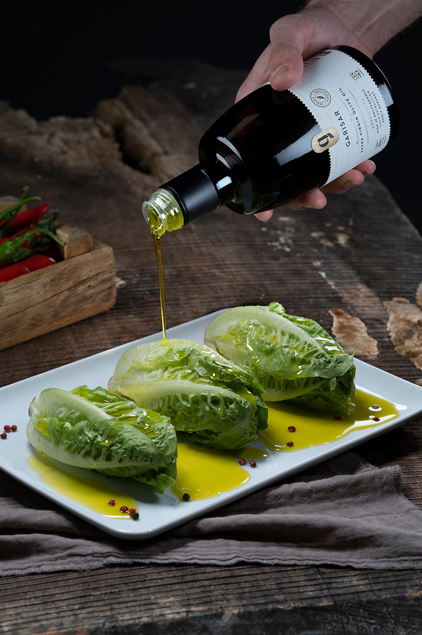 Garisar High In Polyphenol Premium Extra Virgin Olive Oil (>600 ppm), Low Acidity (Max 0.2%), NYIOOC 2025 Gold Medal Winner, Organic Agriculture Hand Picked, Cold Pressed, 100% Arbequina - Pack of 1