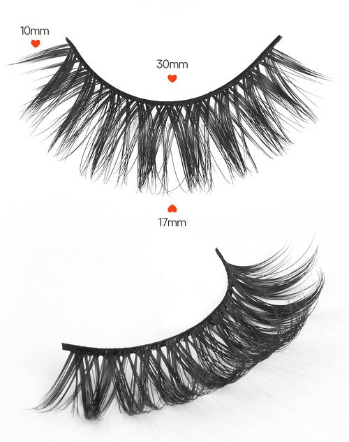 Onlyall Natural Lashes Wispy Lashes Natural Look False Eyelashes Natural Flared Eyelashes False Eye Lashes Soft Fluffy Lashes 7 Pairs Curl01
