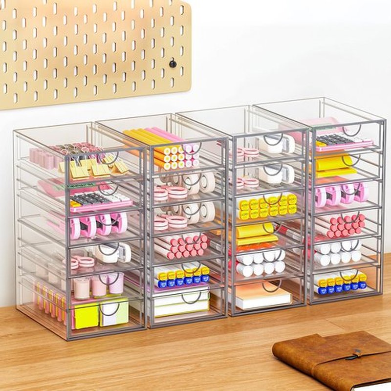 Arcylic Makeup Organzier with 11 Drawers, Clear Storage Drawers, Bathroom Makeup Organizer for Palettes, Cosmetic, and Beauty Supplies,Ideal for Vanity, Cabinet,Desk Organization