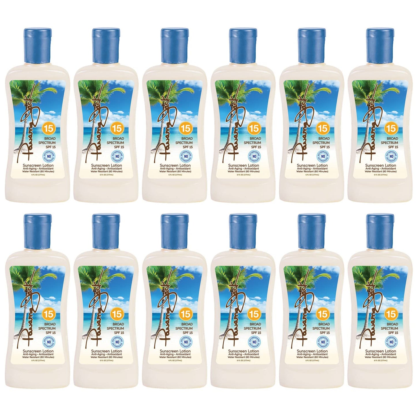 Panama Jack Sunscreen Suntan Lotion - SPF 15, Broad Spectrum UVA/UVB Protection, PABA, Paraben, Gluten & Cruelty Free, Water Resistant (80 Minutes), 6 FL OZ