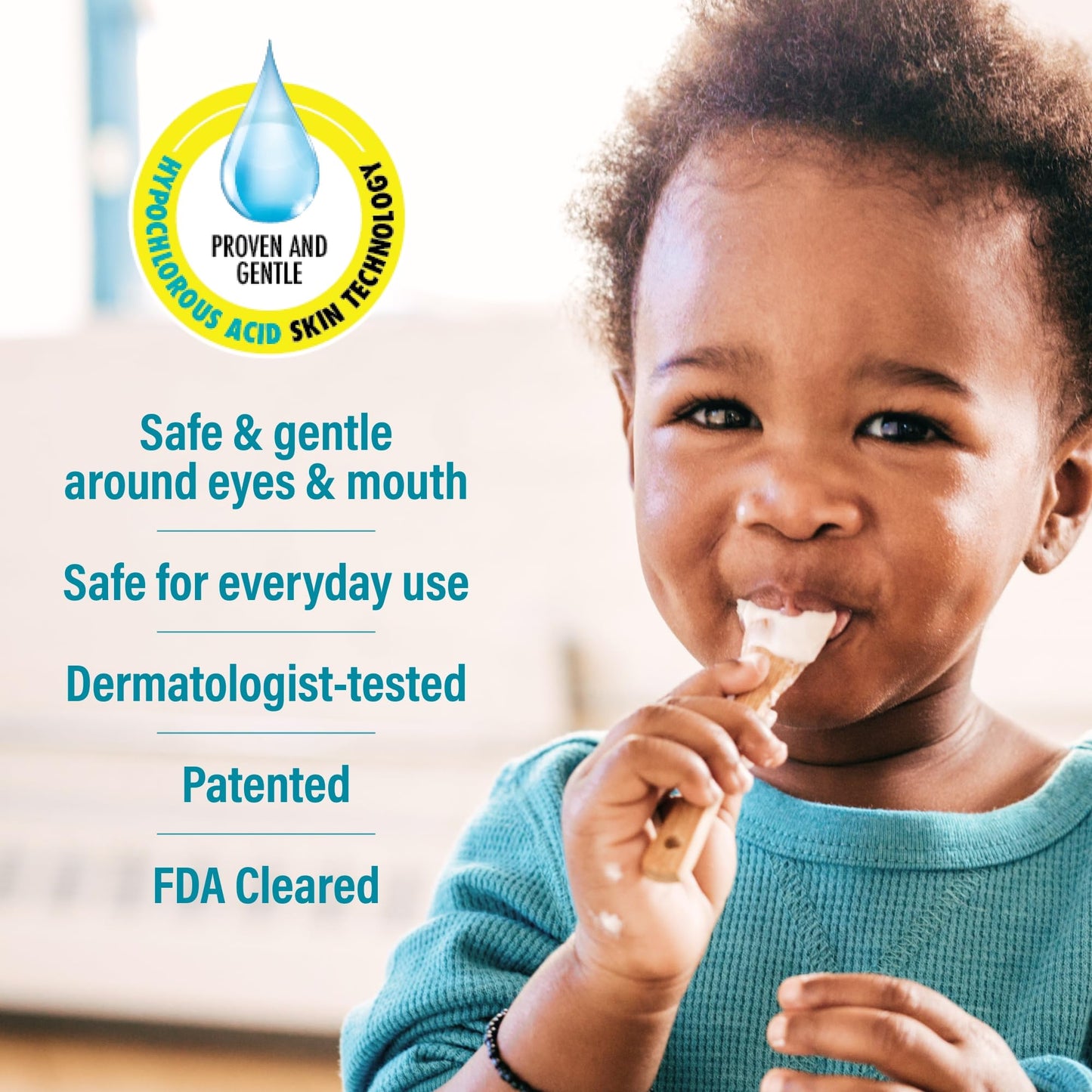 A+D Gentle Face Relief Cleanser for Little Ones - Hypochlorous Acid - 3 oz