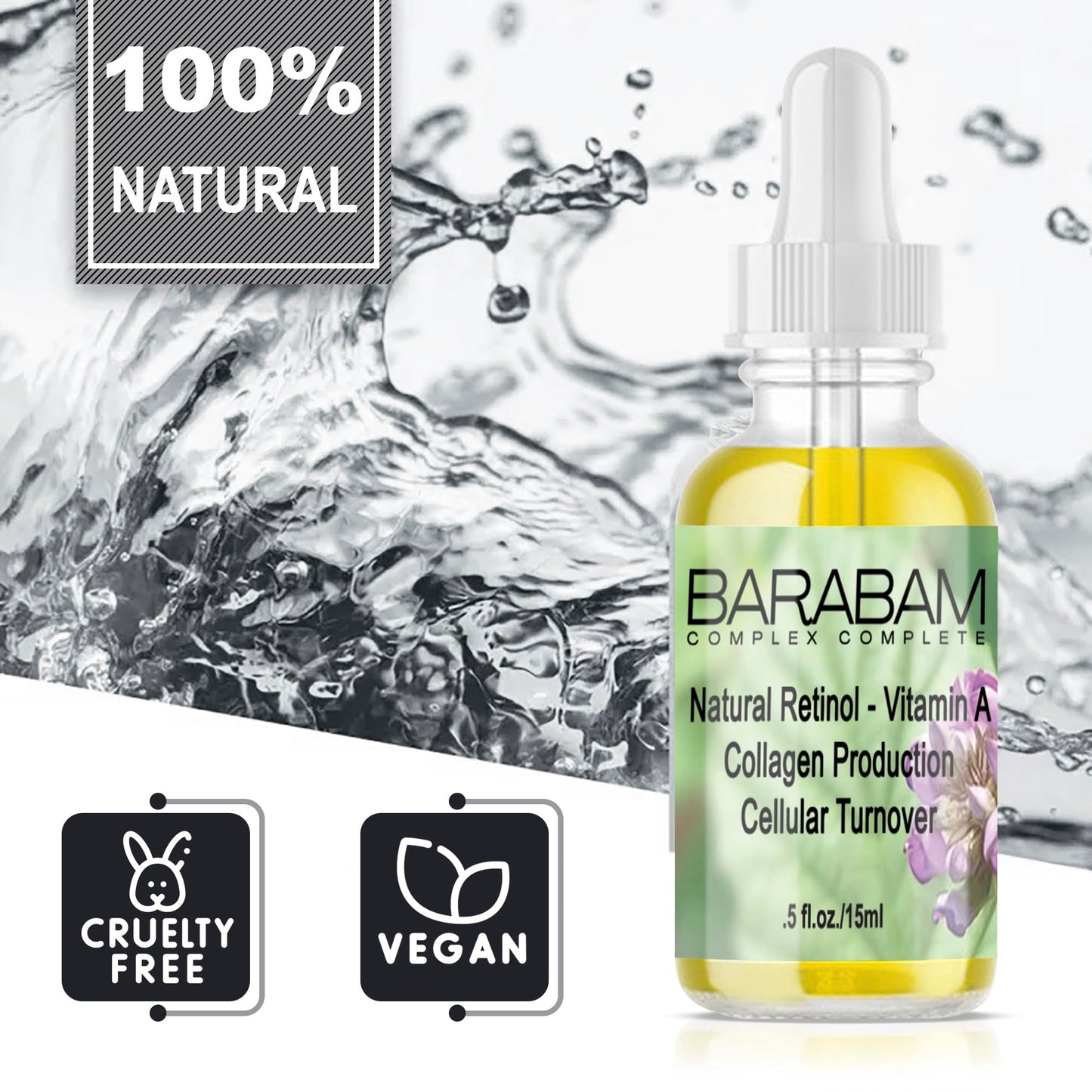 100% Natural Bakuchiol Serum with EXOTIC Baobab & Moringa Oils. Plant-based, Retinol Alternative for Anti-aging Moisturizer. Reduces Fine Lines & Wrinkles. Pregnancy Safe. Safe for Sensitive Skin.