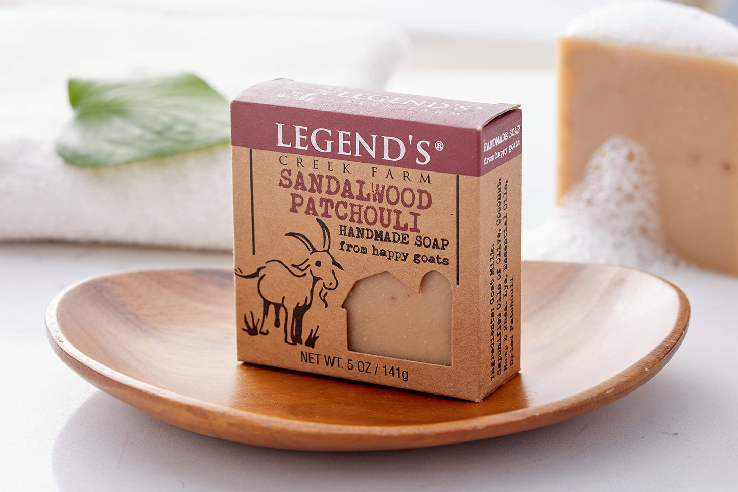 Legend's Creek Farm Goat Milk Soap, Sandalwood Patchouli, 5 Oz, 3-Pack