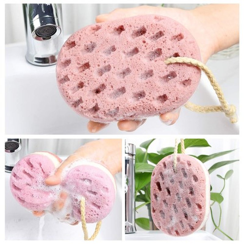 KECUCO 3 Pcs Bath Sponge for Women, Men, Adults, Kids. Sponge Loofah Body Scrubber Shower Sponge for Body Wash Bathroom, Body Sponge Bathing Accessories(Small Sizes)