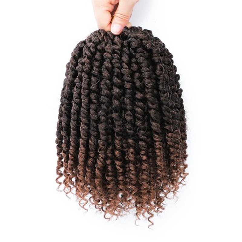 Passion Twist Hair 10 Inch 8 Packs, Pre Twisted Passion Twist Crochet Hair For Black Women, Pre Looped Passion Twist Curly Crochet Hair, Short Crochet Passion Twist Hair (10 Inch (Pack of 8), T30#)