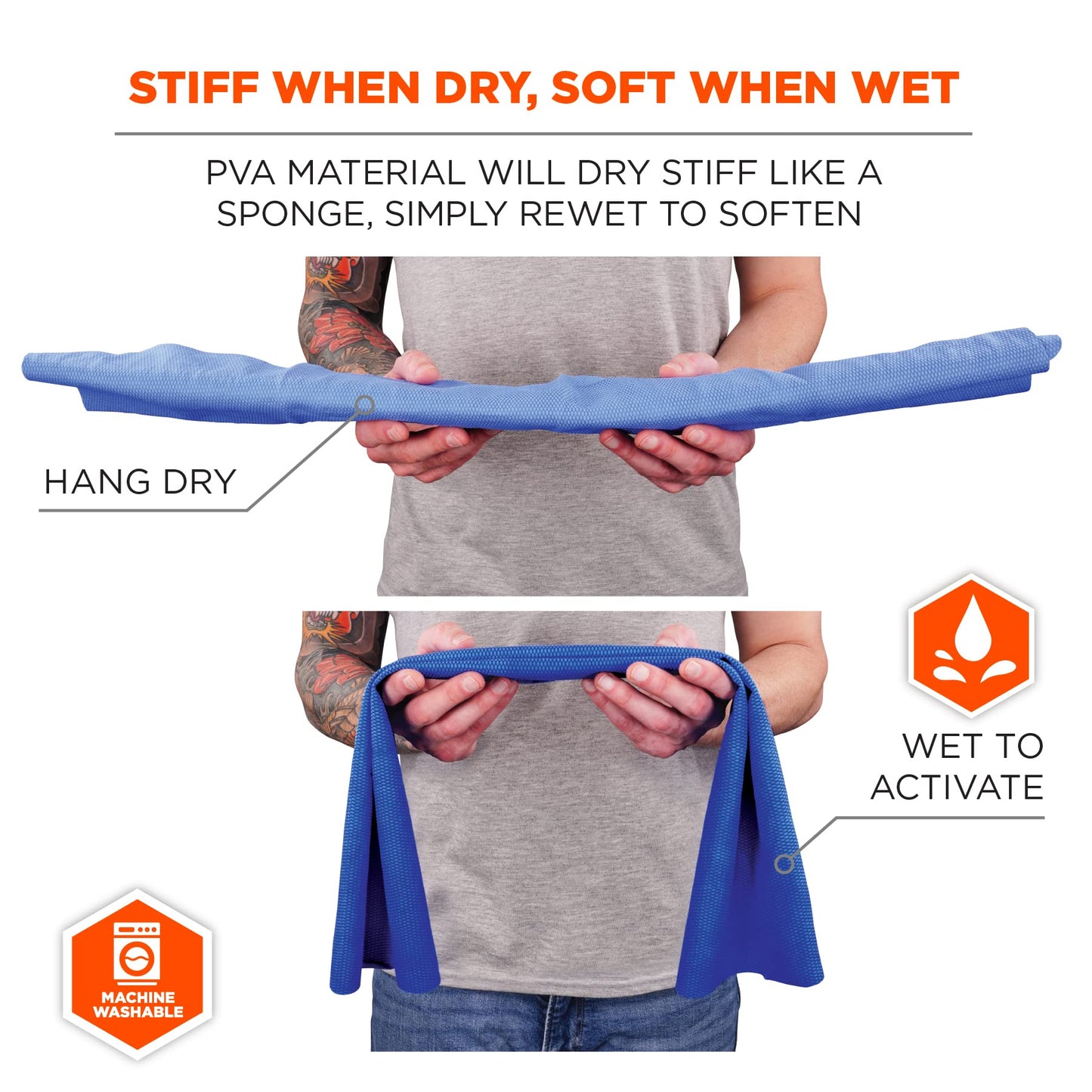 Ergodyne 6210 Phase Change Lightweight Cooling Ice Vest, Cooling Relief for All Environments, Cooling Towel Included