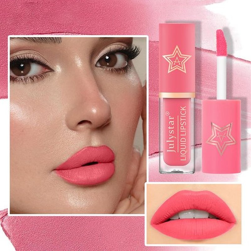 EnMart 6 Colors Velvet Matte Liquid Lipstick Set, Lip Glaze, High Pigmented Longwear Non-Stick Cup Not Fade Lip Gloss, Clear Lip Plumping Gloss, Lip Stain Set for Girls Women Waterproof Makeup (B)