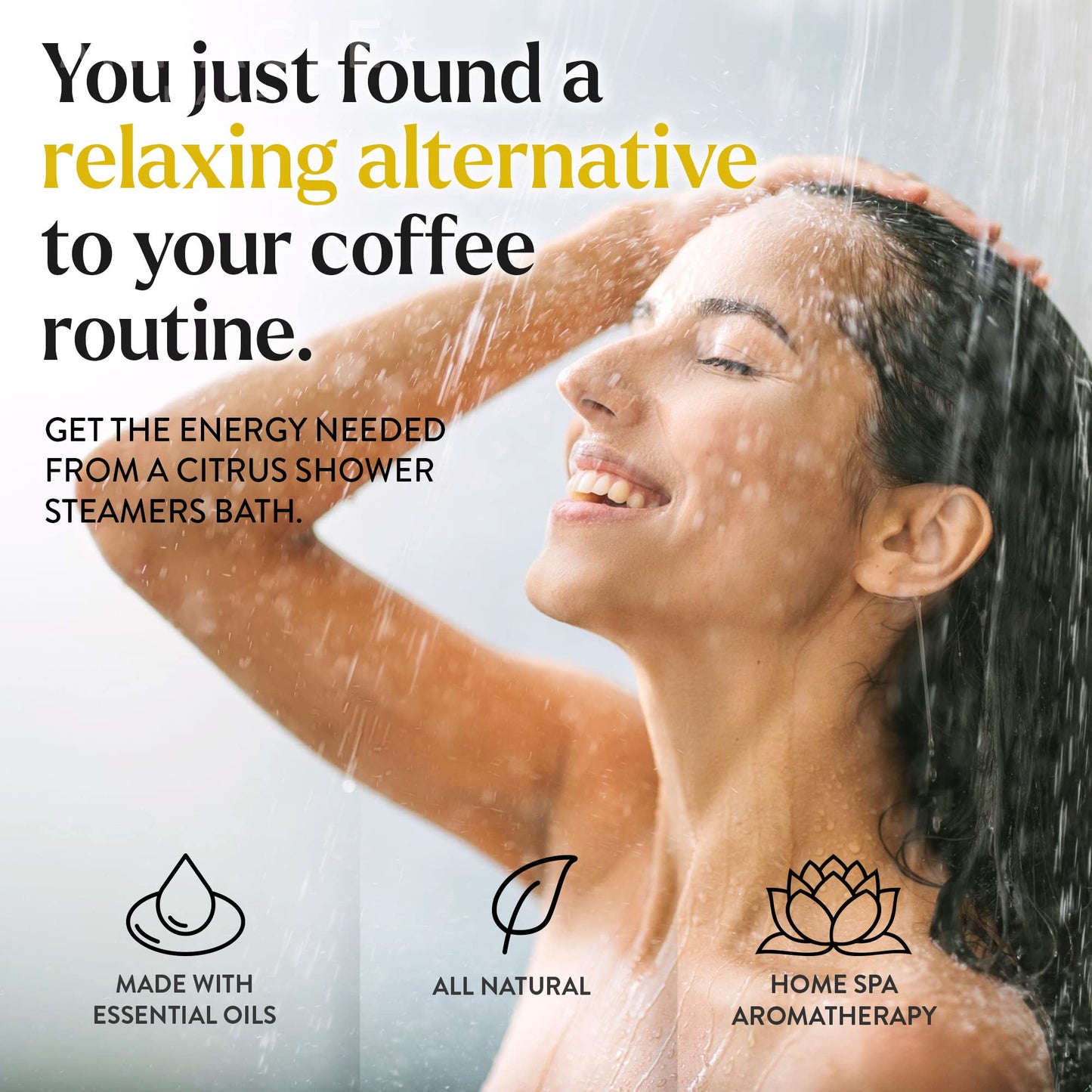 Miracle Made Aromatherapy Shower Steamers Variety Pack – Essential Oil Scented Shower Bombs for Relaxing, Refreshing Self-Care – 6 Shower Melt Tablets with Dried Flowers