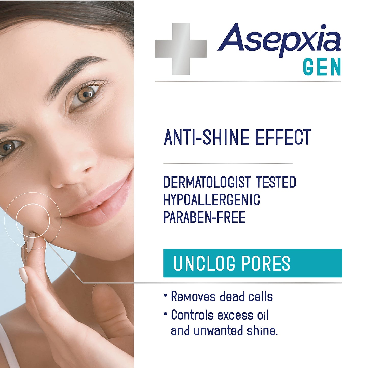 Asepxia GEN Facial Exfoliating Scrub Gel for Oily Skin with Anti-Brightness Effect, 3.5 Ounce