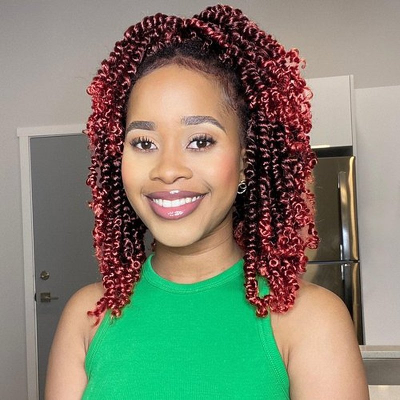 Fulcrum Passion Twist Crochet Hair 10 Inch, 8 Packs Pre Looped Passion Twist Hair, Pre-Twisted Passion Twist Crochet Hair For Black Women (10Inch (Pack of 8), TBUG#)