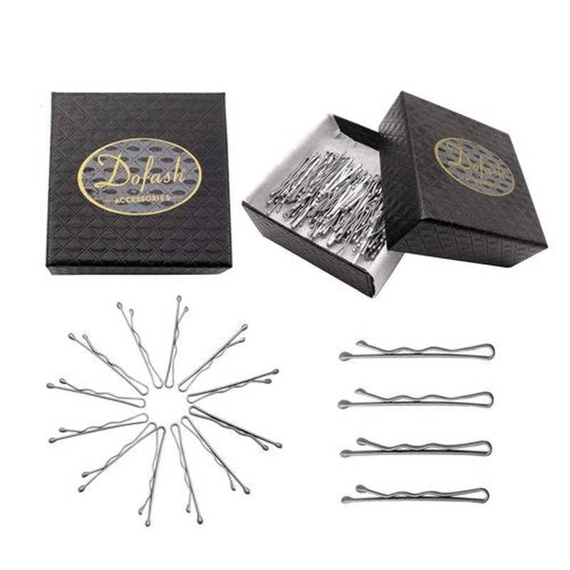 Dofash Silver Bobby Pins Hair Pins Steel Hair Clips 3.5Cm/1.38" Hair Accessories For Women 100PCS （Silver）