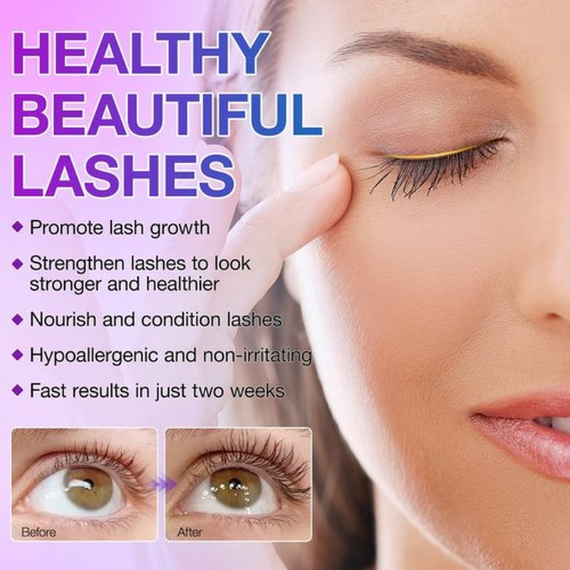 Eyelash Serum Lash Growth Enhancer,Advanced Eyelash Growth Serum with Biotin & Advanced Peptides Complex Lash Serum for Eyelash Growth Promotes Thicker & Longer, Healthy Eyelashes 10ml