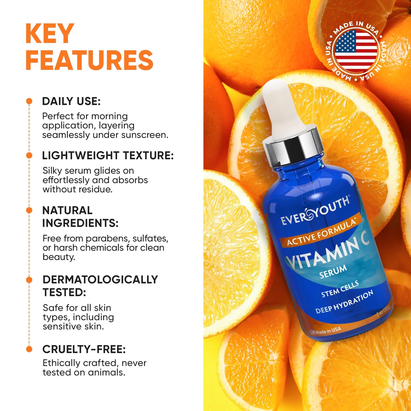 EVERYOUTH Vitamin C Serum with Retinol & Hyaluronic Acid
