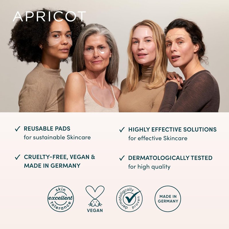 Silicone Chest Wrinkle Pad - Reusable Hyaluronic Acid Anti-Wrinkle Patch | 30x Décolleté Skin Tightening Solution, Made in Germany