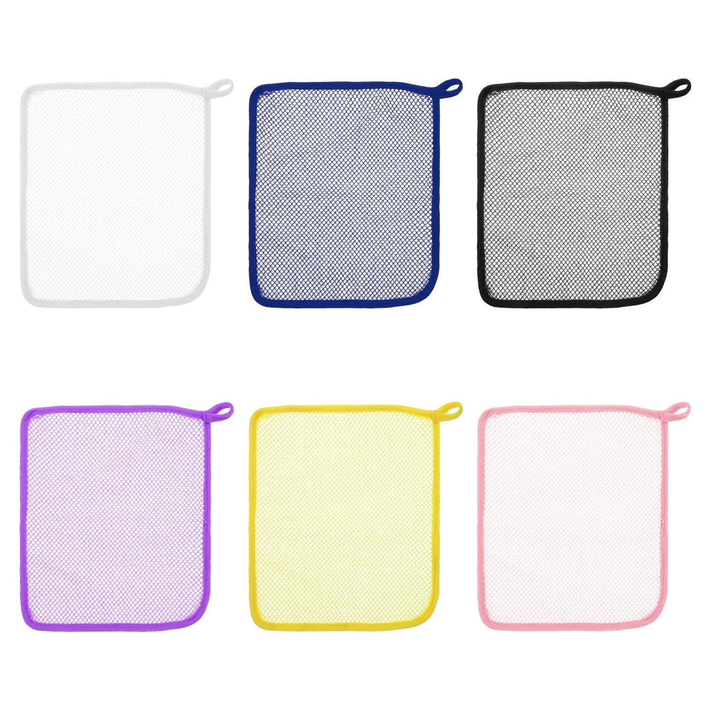Thinp 6 Pcs Exfoliating Washcloths for Body, Double Sided Shower Wash Cloth Exfoliating Face Cloth for Deep Cleaning Face Body Wash Cloths for Shower Men Women (6 Colors)