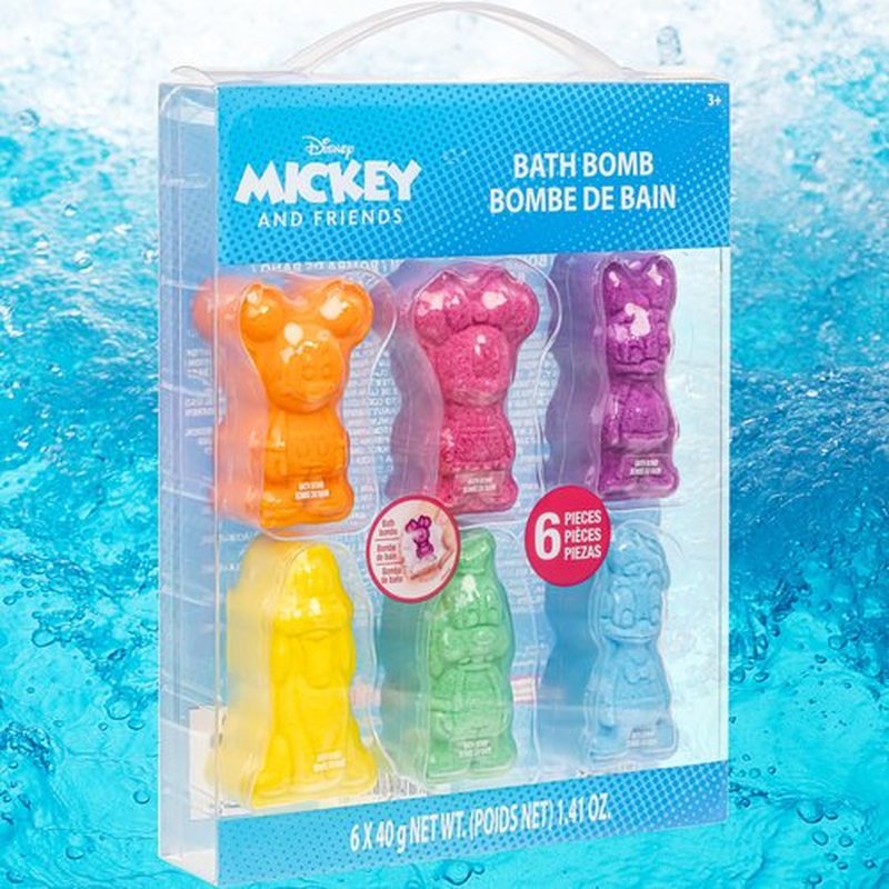 Mickey Minnie and Friends Bubblegum Scented Bath Bombs - Ages 3+ Character Molded Bath Bombs – Fun & Bright Colors by Townley Girl