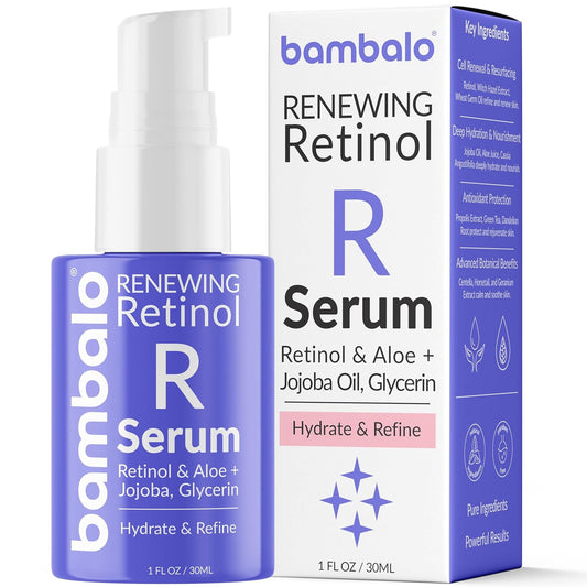 Retinol Face Serum - Hydrating Formula with Witch Hazel, Jojoba Oil & Aloe Vera | 1 FL OZ / 30ML