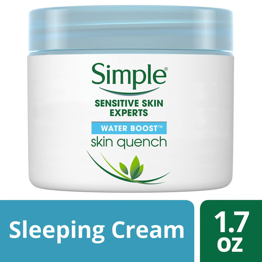 Simple Water Boost Skin Quench, Sleeping Cream, 1.7 Fl Oz (Pack of 1)