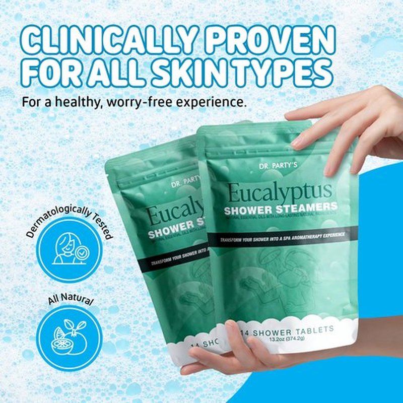 Shower Steamer - 5 Different scents - 14 Tablets per Package (Eucalyptus)