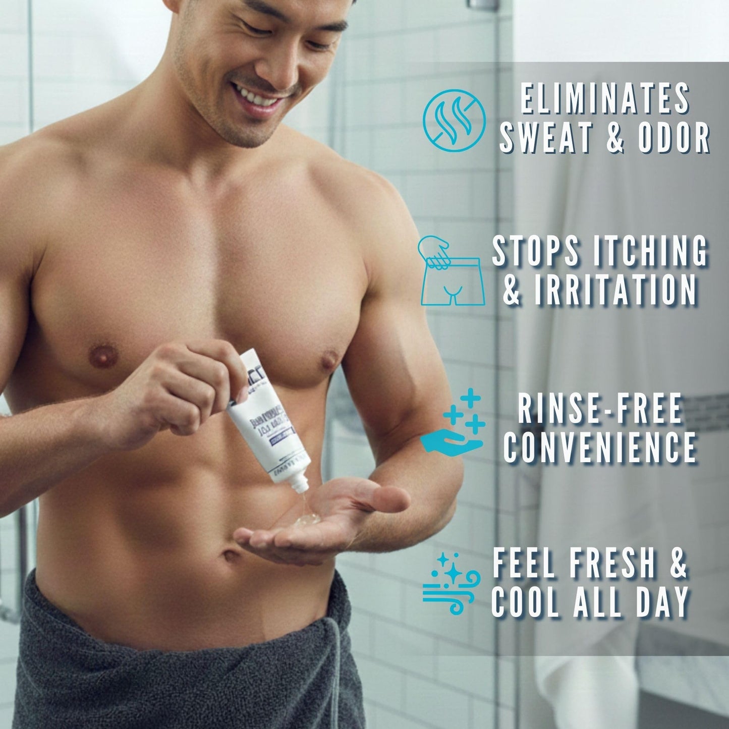 BAD ACE Swagger Ball Buffer | Rinse-Free Hygiene Cleanser & Men's Intimate Wash | Ball & Groin Wash for Mens Hygiene | Below-the-Belt Intimate Wash for Male, Odor & Sweat Control, 2.7 oz