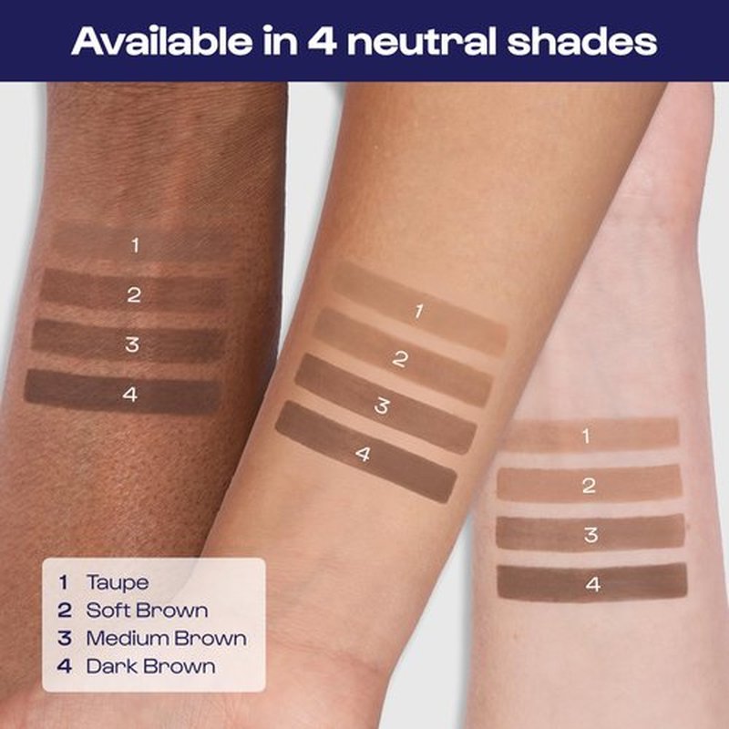 ALLEYOOP Swift Brow All-In-One Brow Definition with Built-In Sharpener & Spoolie Brush – Medium Brown - Water & Smudge-Resistant Eyebrow Definer Pencil with Natural Matte Finish - Vegan & Cruelty-Free
