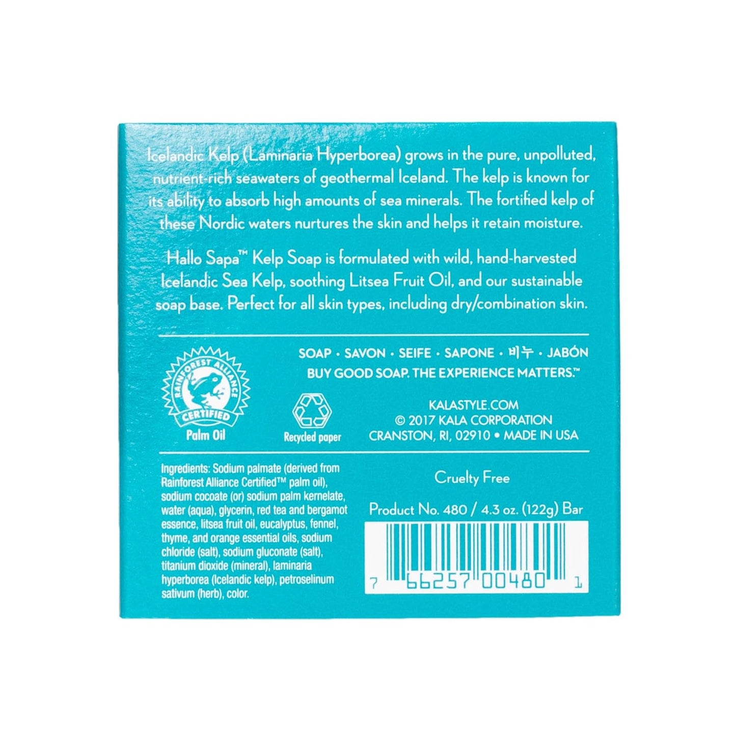 Icelandic Kelp Bath & Shower Soap - Natural Moisturizing Bar | 4.3 oz
