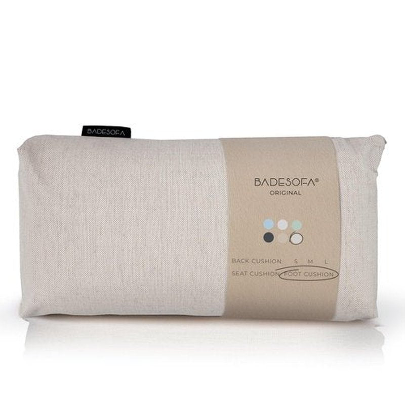 BADESOFA® Luxury Bath Tub Pillow for Feet | Premium-Quality Materials | Comfortable & Quick-Drying | Washable Bath Cushion in Ivory Pearl | Home Spa Accessories | Universal Fit for Any Bathtub