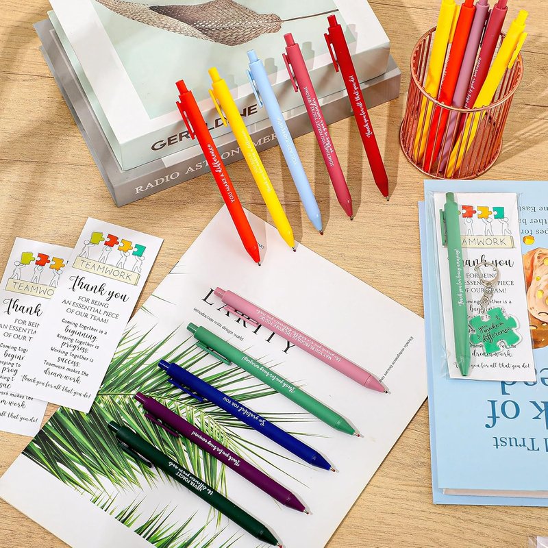 CNA Graduation Gifts - 36 Set Puzzle Keychains & Thank You Pens for Nursing Assistants | Employee Appreciation