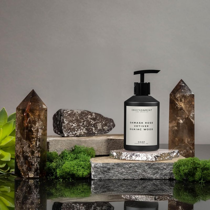 Luxury Liquid Hand Soap | Damask Rose, Vetiver & Guaiac Wood - 300ml Vegan Kitchen & Bathroom Essential