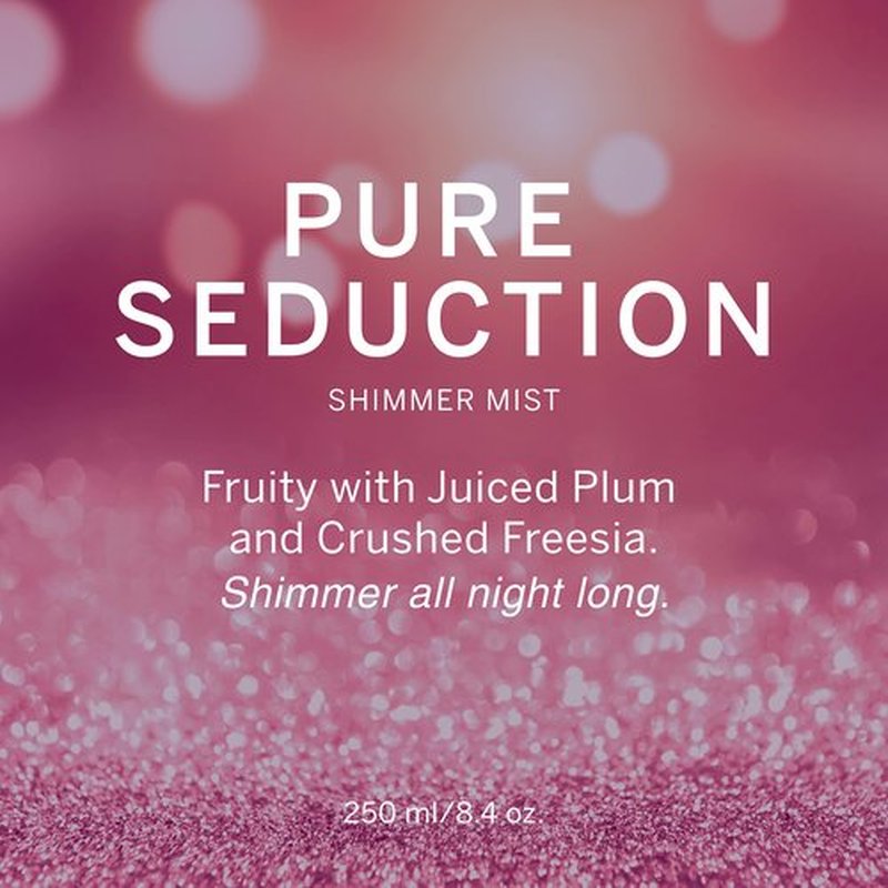 Victoria's Secret Pure Seduction Shimmer Body Spray for Women, Notes of Juiced Plum and Crushed Freesia, Pure Seduction Collection (8.4 oz)