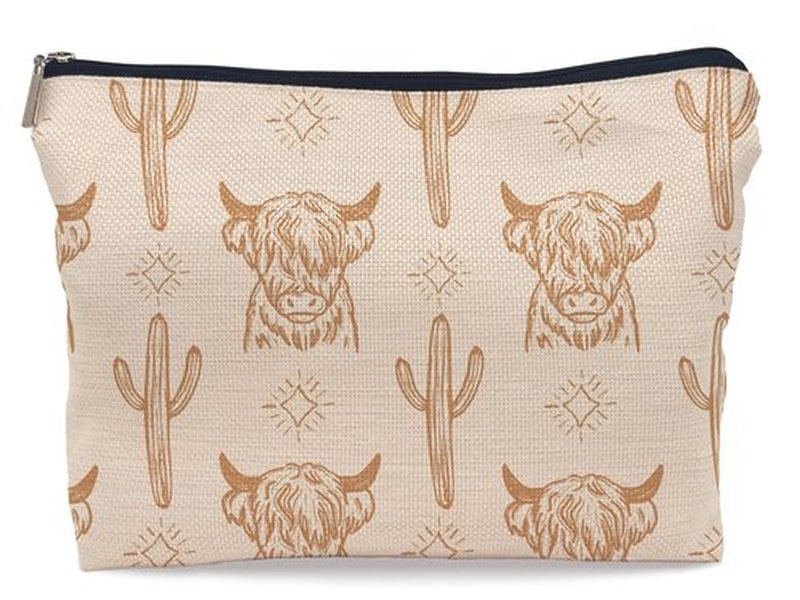 Lacosu Western beige Makeup Bag,Western Gifts For Women,Cow Makeup Bag,Cowgirl Stuff,Western Stuff For Women,Western Gifts,Cowgirl Gifts(beige)