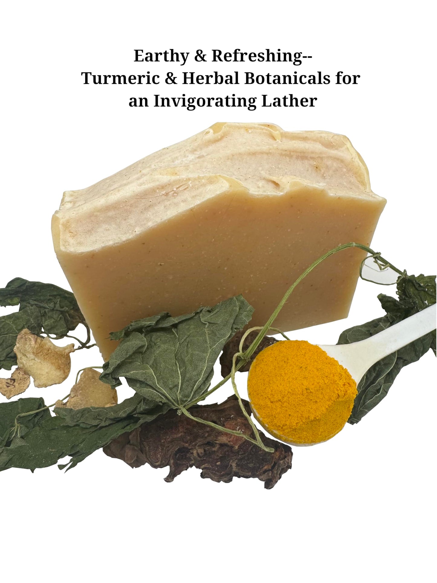 GemTii Turmeric & Nettle Soap Bar | Premium Cold Processed | Handcrafted | Natural Ingredients | Made in USA | Gentle Nourishing Face & Body Bar