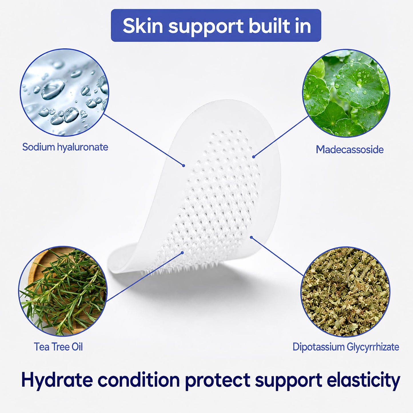 VILVIN Microdart Under Eye Patches for Face with Hyaluronic Acid and Tea Tree - Smile line Patch - Face Tape for Wrinkles - Wrinkle Patches for Face Overnight - Anti Wrinkle Patches