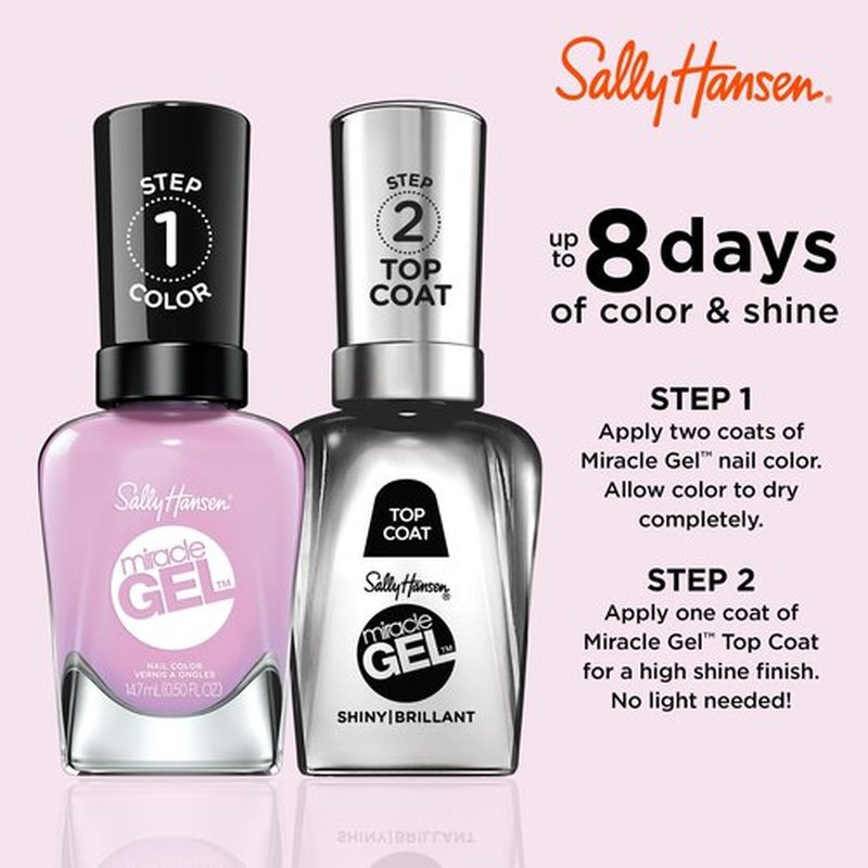 Sally Hansen Miracle Gel™, Orchid Ing Aside, Long Lasting, Gel-Like Formula, No UV Lamp Needed, Pink Nail Polish