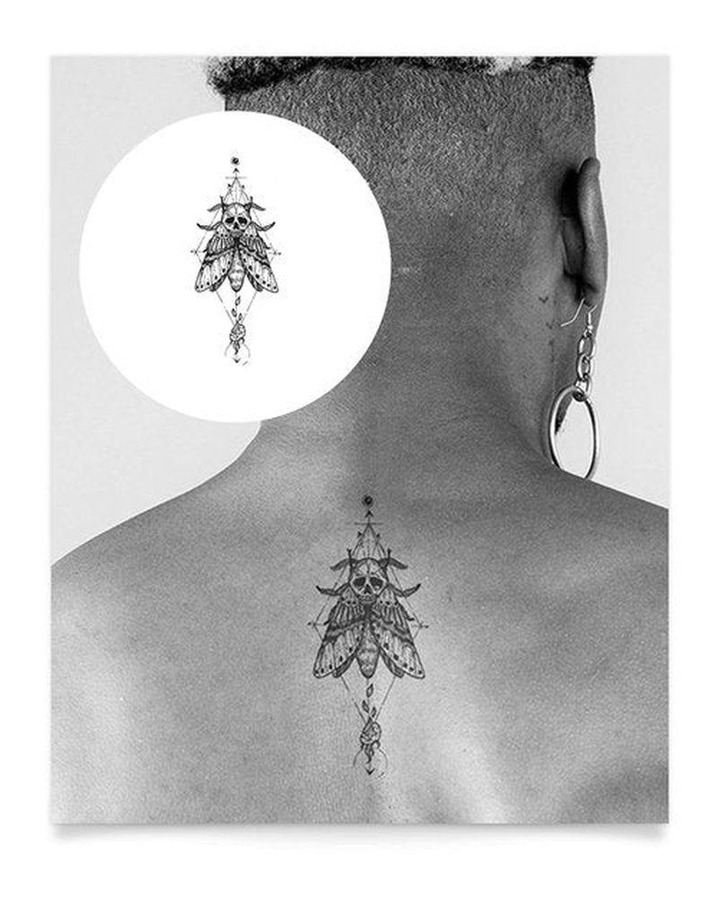 Inkbox Temporary Tattoos, Semi-Permanent Tattoo, One Premium Easy Long Lasting, Water-Resistant Temp Tattoo with For Now Ink - Lasts 1-2 Weeks, Mothra, 6 x 3 in