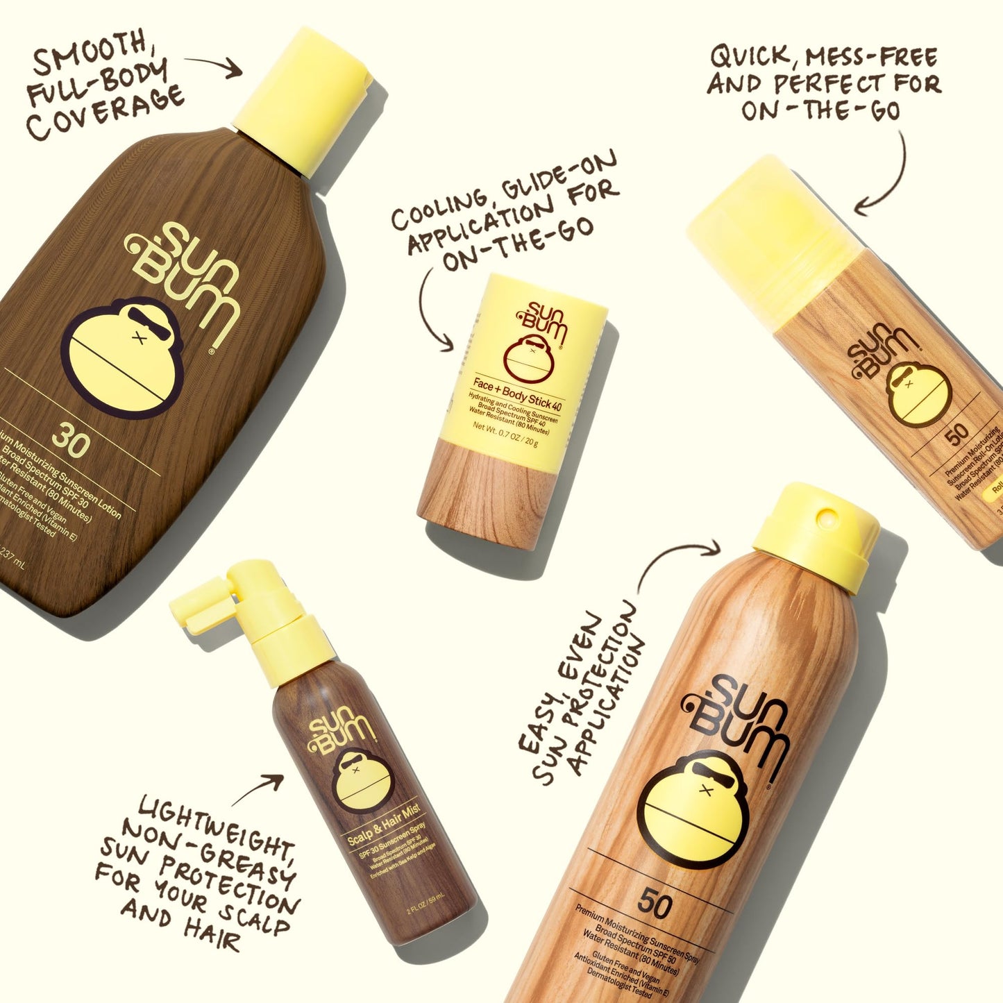 Sun Bum Sun Bum Original Spf 30 Sunscreen Spray and Face Stick vegan and Reef Friendly (octinoxate & Oxybenzone Free) Broad Spectrum Moisturizing Uva/uvb Sunscreen With Vitamin E