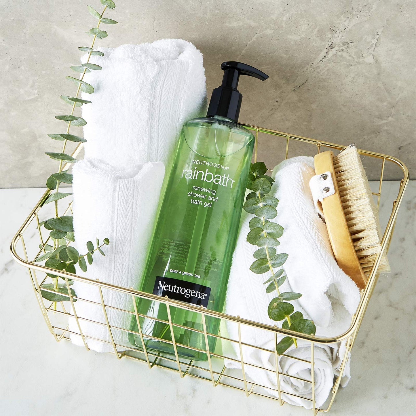 Neutrogena Rainbath Renewing Shower And Bath Gel, Moisturizing Body Wash and Shaving Gel with Clean Rinsing Lather, Pear & Green Tea Scent, 16 fl. oz